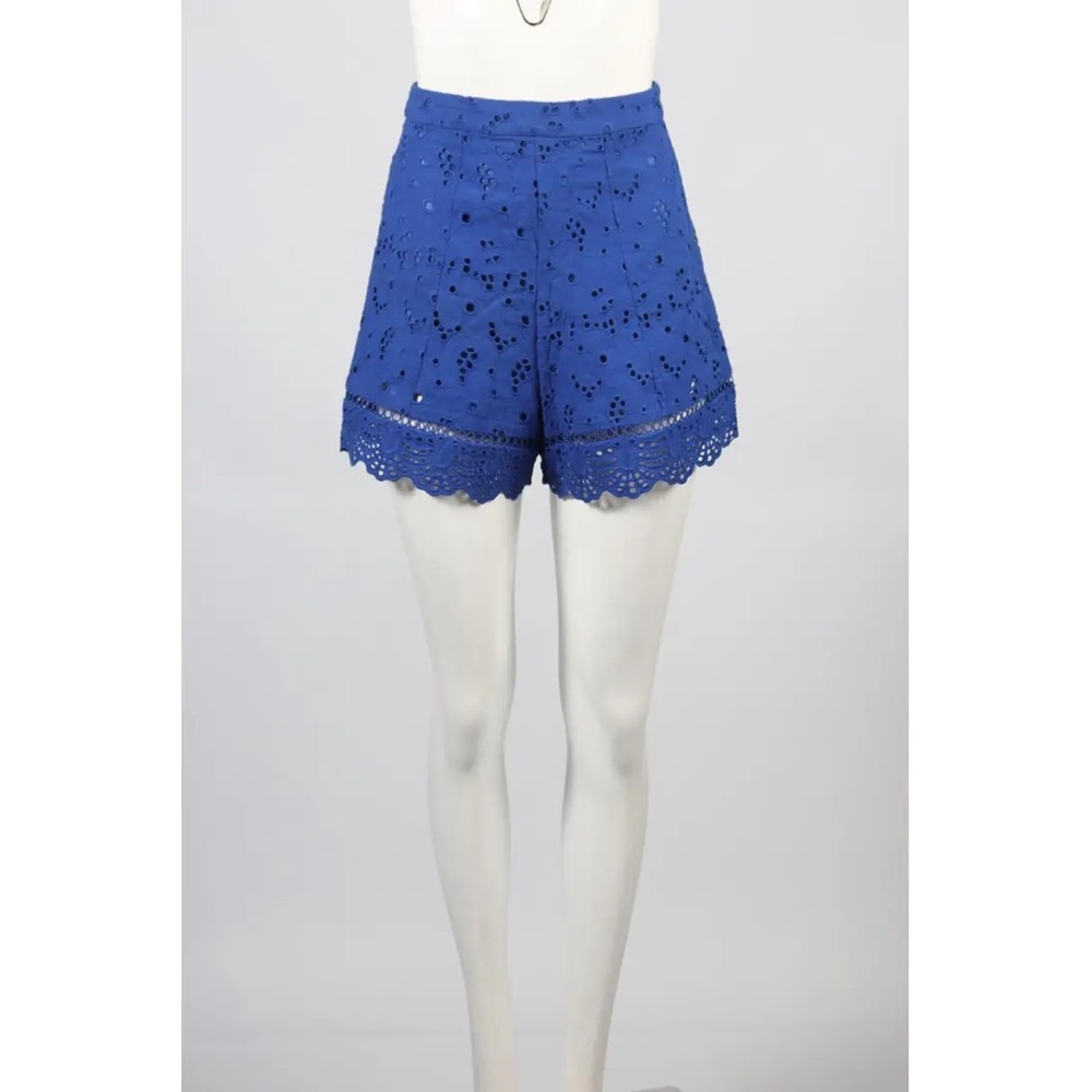 Zimmermann Embroidered Blue Shorts